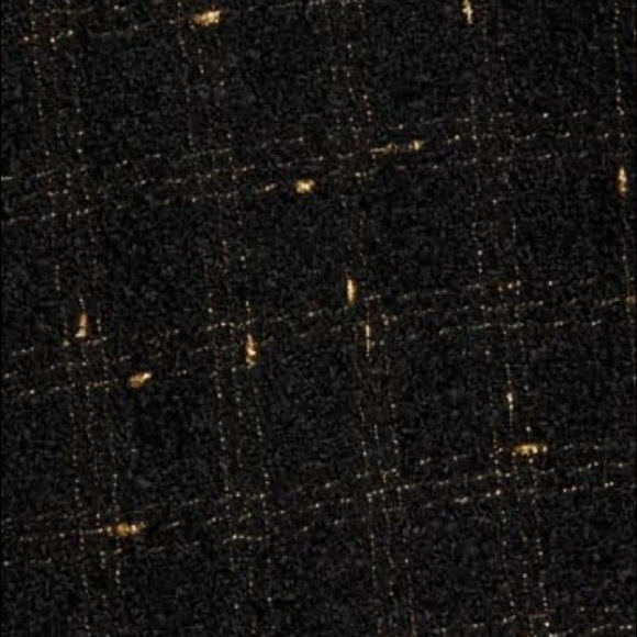 Halogen Black Gold Metallic Raw Hem Tweed Jacket - Picture 5 of 8
